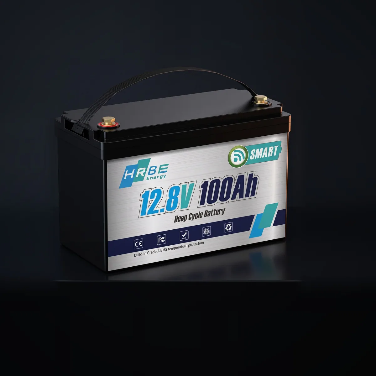 Акумулятор HRBE Energy LiFePO4 12V/100AH (1280W*h) 332mm Bluetooth 100Ah купити в Україні