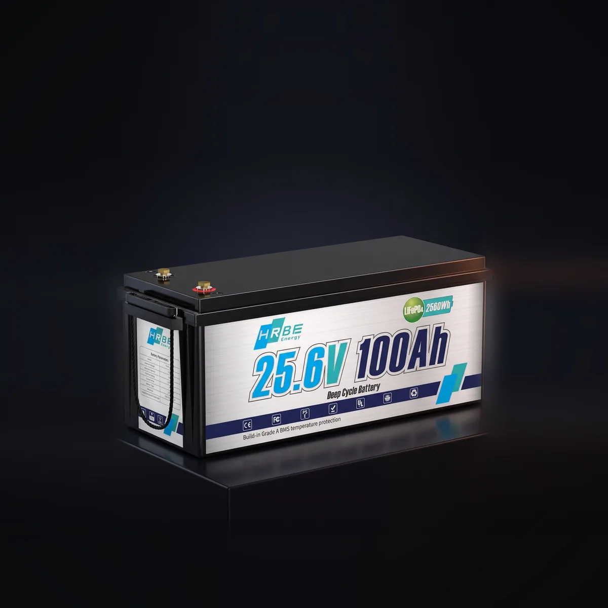 Акумулятор HRBE Energy LiFePO4 24V 100Ah (25.6V/100Ah/2560Wh) Bluetooth 100Ah купити в Україні